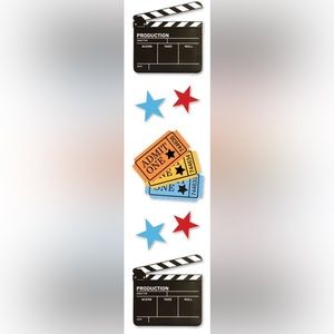 $2 MOVIE NIGHT 3D SCRAPBOOKING STICKERS. NEW. $2 WITH ANY $10 ORDER OR MORE